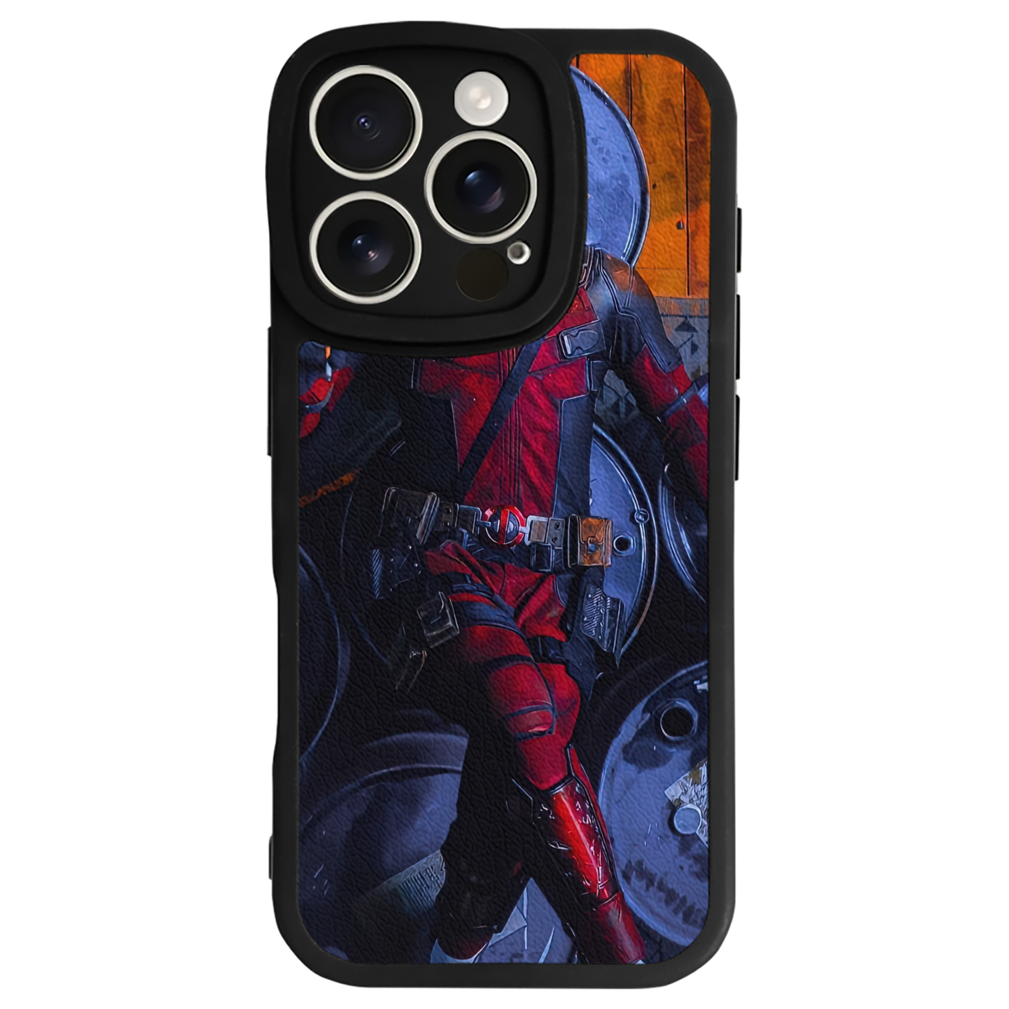 （画像用） Deadpool デッドプール 【iPhone 16シリーズ対応】シリコンスマホケース（レザー調） 材質：シリコン
